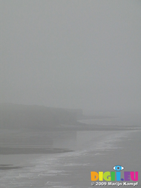 SX08030 Misty view past Southerndown cliffs